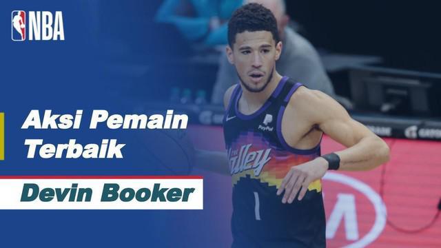Berita video deretan aksi impresif Devin Booker yang berhasil bawa Phoenix Suns Raih kemenangan perdana atas Milwaukee Bucks di final Playoff NBA 2021, Rabu (7/7/2021) pagi WIB.