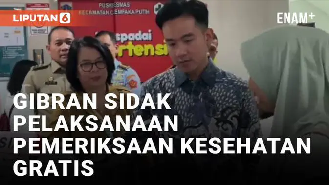 Wapres Gibran Pantau Pemeriksaan Kesehatan Gratis di Puskesmas Cempaka Putih