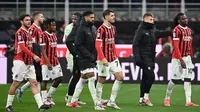 Laga antara AC Milan vs Juventus berakhir imbang tanpa gol. (Isabella BONOTTO/AFP)