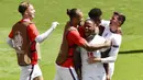 Timnas Inggris meraih kemenangan 1-0 atas Kroasia pada laga pertama Grup D Euro 2020 di Stadion Wembley, Minggu (13/6/2021). (AP Photo/Justin Tallis, Pool)