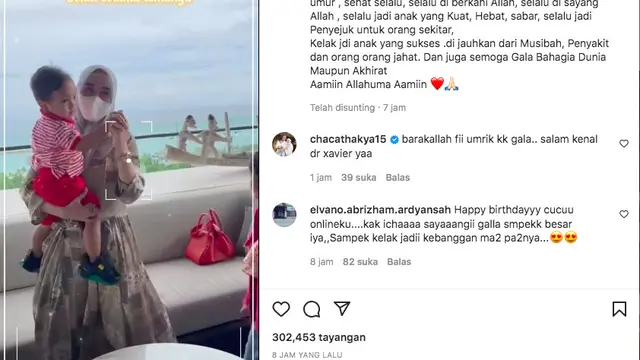 Ulang Tahun Gala Sky Andriansyah, Marissya Icha Kenang Pesan Mendiang Vanessa Angel untuk Sang Putra