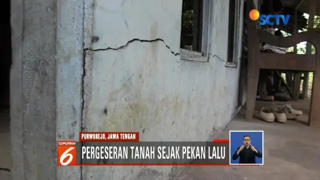 Tanah bergerak akibatkan retakan di rumah semakin melebar, warga Purworejo kini mulai resah. Sebagian warga akhirnya mengungsi ke tempat yang dinilai aman.