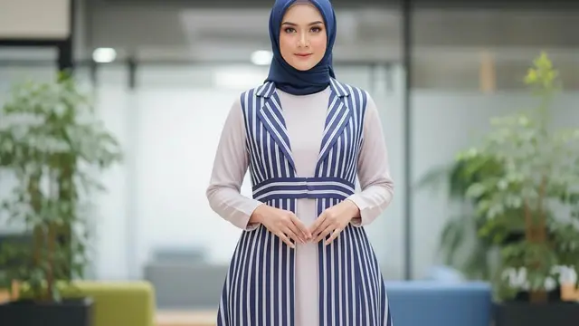 Model Gamis Outer 2 in 1 Terbaru