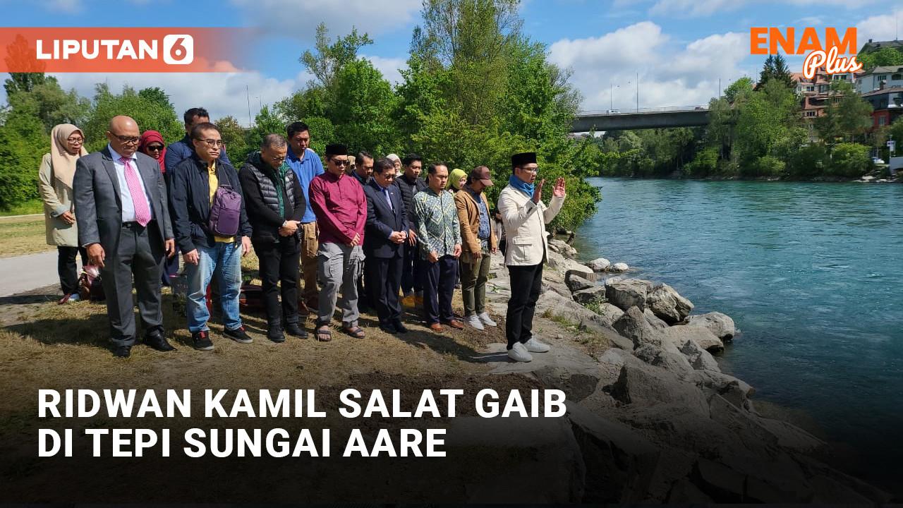 Lepas Eril, Ridwan Kamil dan Keluarga Salat Gaib di Tepi Sungai Aare