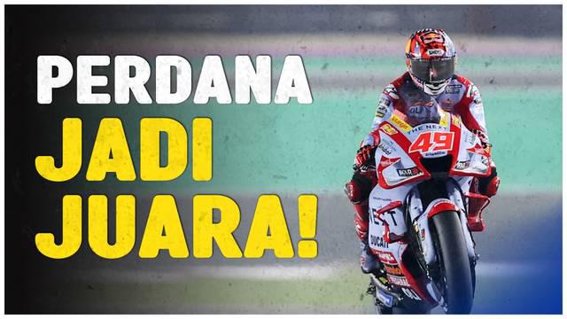 Berita Video, Fabio Di Giannantonio berhasil meraih posisi terdepan di MotoGP Qatar 2023 pada Senin (20/11/2023)