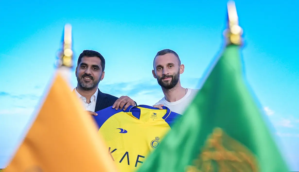Klub sepak bola Saudi al-Nassr mengumumkan bahwa pemain Piala Dunia Kroasia Marcelo Brozovic menandatangani kontrak dengan mereka pada 3 Juli 2023. (AFP/Al Nassr Football Club)