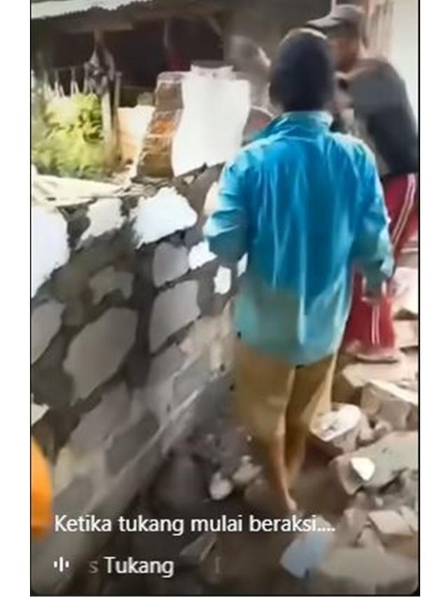 Tukang Bangunan Ini Pakai Tembok Bekas untuk Bangun Rumah, Aksinya Tuai Sorotan