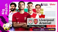 Saksikan Live Streaming Liga Inggris 2022/23 Liverpool Vs Arsenal Minggu, 9 April