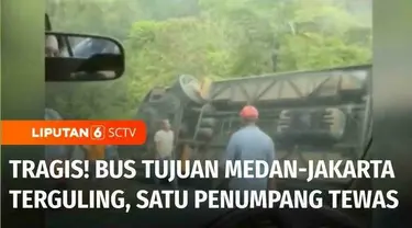 Satu unit bus tujuan Medan-Jakarta yang membawa 40 orang lebih penumpang, kecelakaan di Kabupaten Agam, Sumatra Barat. Akibat kecelakaan tersebut satu orang penumpang meninggal dunia dan puluhan penumpang lainnya luka-luka.