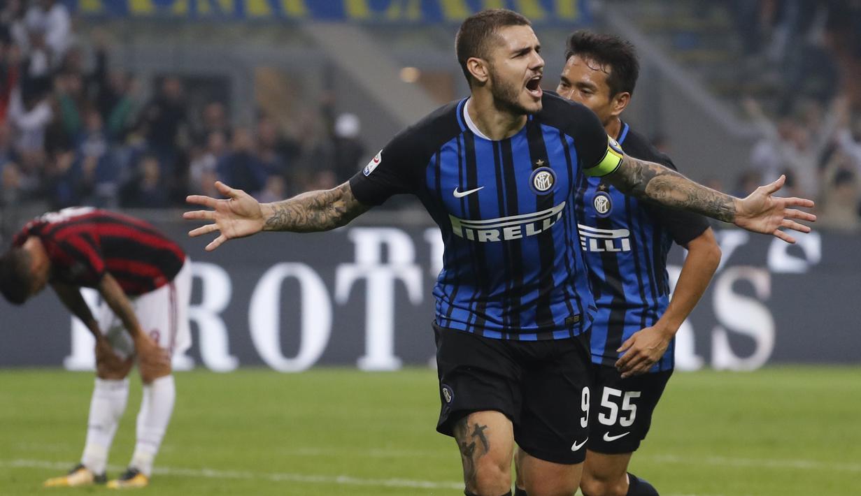 5. Mauro Icardi (Inter Milan) - 6 Gol (3 Penalti). (AP/Antonio Calanni)