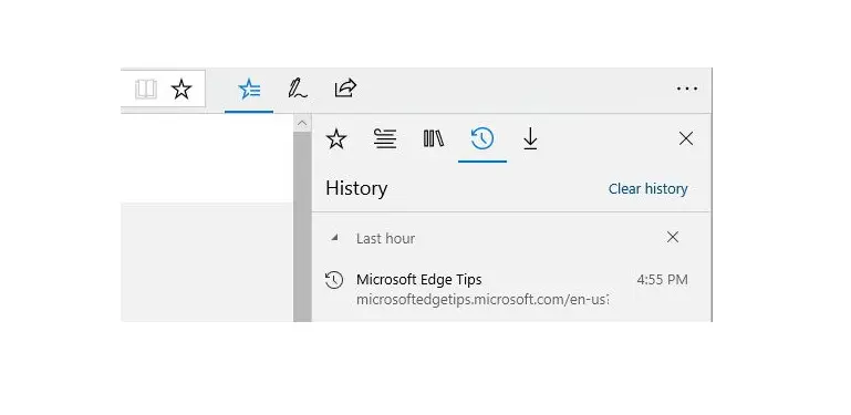 	Cara menghapus riwayat pencarian pada browser Microsoft Edge (Sumber: Make Use Of)
