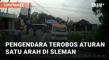 Beredar video rekaman dashcam terkait kenakalan pengendara yang lawan arah. Kejadian tersebut berada di kawasan Ngemplak, Sleman, Yogyakarta. Rabu (13/3/2024)