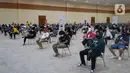 Suasana acara Urban Sneaker Society 2021 di Jakarta Convention Center, Senayan, Jakarta, Minggu (5/12/2021). Acara menghadirkan kegiatan NFT Gallery, Sneaker Museum dan juga Raffle yang menjadi salah satu daya tarik Urban Sneaker Society dari tahun ke tahun. (Liputan6.com/Herman Zakharia)