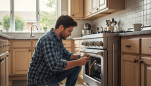 ilustrasi memperbaiki kompor (created by AI)