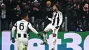 Tendangan voli Weston McKennie pada menit ke-75 berhasil menggandakan keunggulan Juventus atas Manchester City. (Isabella BONOTTO/AFP)