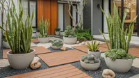10 Desain Taman Kering yang Tetap Cantik Meski Jarang Disiram, Cocok untuk Penghuni Sibuk