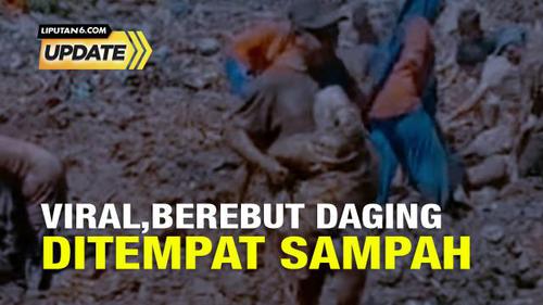 Heboh! Warga Berebut Daging Kerbau Impor di Tempat Sampah