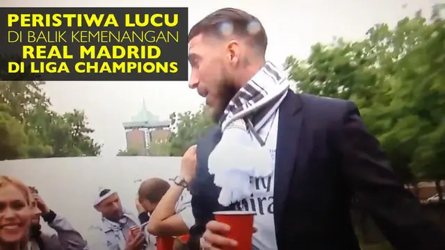 Video peristiwa lucu saat parade kemenangan Real Madrid Juara Liga Champions 2016.
