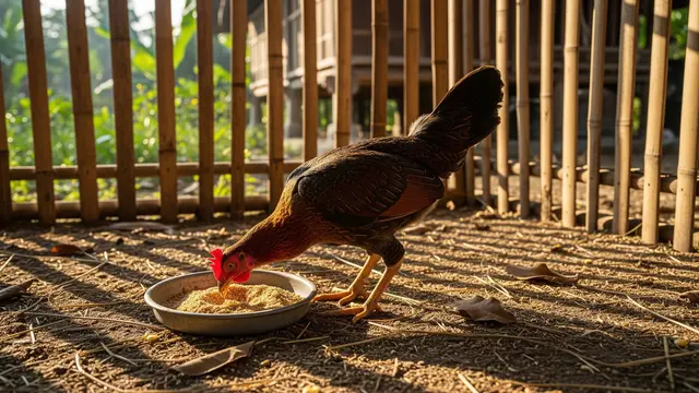 Campuran Jagung Giling dan Dedak untuk Pakan Harian