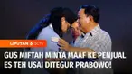 Pedagang es teh yang jadi perbincangan karena diolok-olok Miftah Maulana datang ke Pondok Pesantren Ora Aji di Sleman, DIY untuk menemui Utusan Khusus Presiden Bidang Kerukunan Beragama dan Pembina Sarana Keagamaan itu.