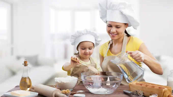 memasak bersama anak