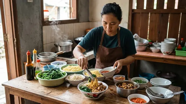 Resep Mie Kangkung Betawi Kuah Kental