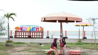 Taman hiburan Pantai Kenjeran di Surabaya, Jawa Timur. (Foto: Liputan6.com/Dian Kurniawan)