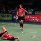 Pasangan Tiara Rosalia Nuraidah/Rizki Amelia Pradipta takluk dari wakil Belanda, Eefje Muskens/Selena Piek, pada babak perempat final Indonesia Open Super Series Premier 2016, Jumat (3/6/2016). (Bola.com / Vitalis Yogi Trisna)