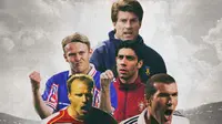 Ilustrasi - Zinedine Zidane, Dennis Bergkamp, Robert Prosinecki, Rui Costa, Michael Laudrup (Bola.com/Adreanus Titus)