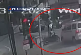 Kecelakaan maut ojol dengan ambulans di Palangka Raya