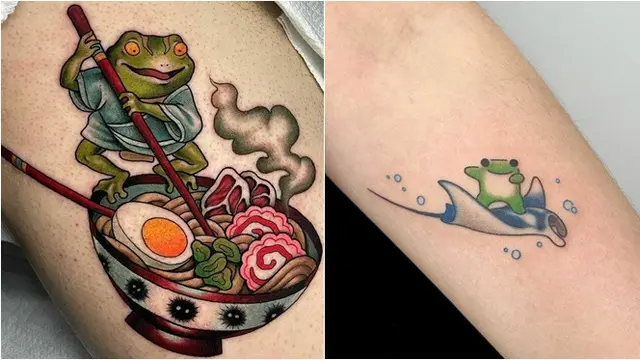 6 Potret Desain Tato Katak Ukuran Besar Vs Kecil, Sama-Sama Bikin Gemas
