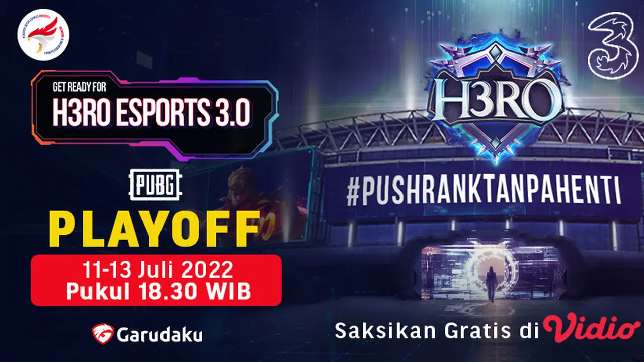Link Live Streaming H3RO PUBGM 3.0 Playoff 12-13 Juli 2022 di Vidio