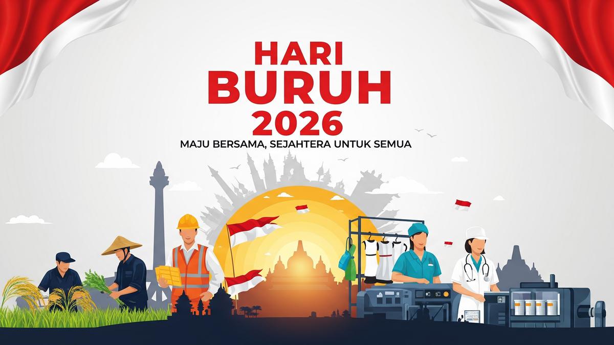 10 Background Hari Buruh yang Penuh Makna, Pilihan untuk Diposting di Media Sosial