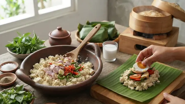 Resep Botok Tahu Telur Asin