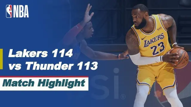 Berita Video Highlights NBA, LA Lakers Menang Dramatis atas Oklahoma City Thunder (11/2/2021)