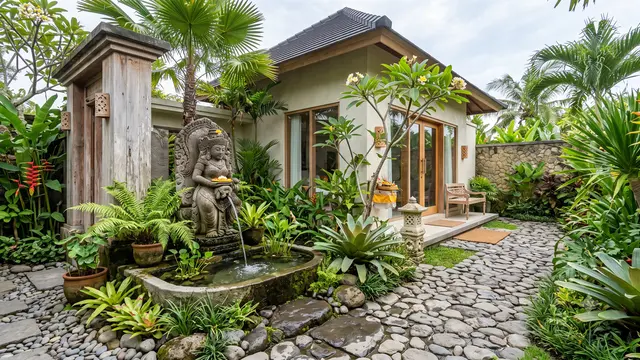 Inspirasi Halaman Depan Bergaya Resort Bali