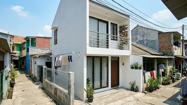Model Rumah Minimalis di Gang Sempit 2 Lantai