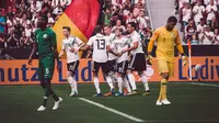 Para pemain Jerman merayakan gol yang dicetak Timo Werner. (doc. DFB)