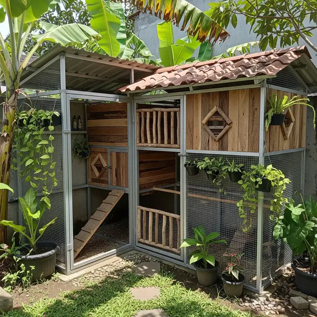 9 Desain Kandang Ayam Rangka Baja Ringan Kombinasi Kayu, Solusi Modern dan Kuat