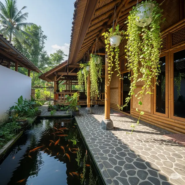Rumah Sederhana dari Bambu. Foto: Gemini