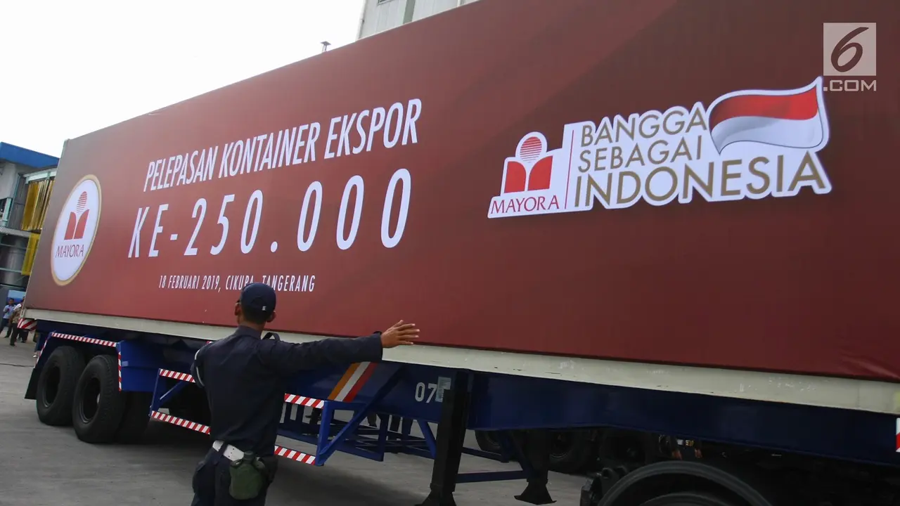 Presiden Jokowi Lepas Kontainer Ekspor Mayora ke-250 Ribu