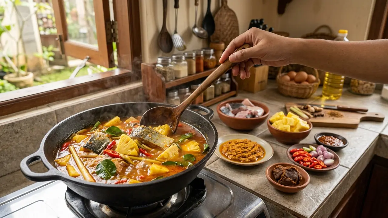 Resep Ikan Patin Kuah Asam Pedas dengan Nanas