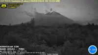 Gunung Semeru mengalami erupsi pada Selasa malam (9/4/2024), pukul 19.12 WIB. (Liputan6.com/ Dok PVMBG)