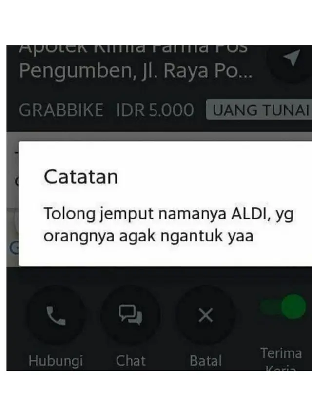 6 Catatan Nyeleneh untuk Driver Ojol Ini Bikin Ketawa
