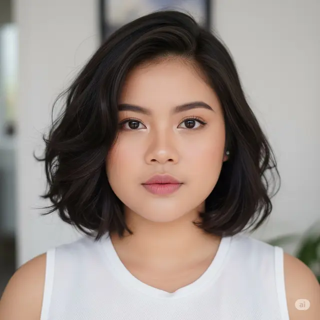 Inspirasi Rambut Pendek Anti Ribet untuk Wajah Bulat. Foto: Gemini