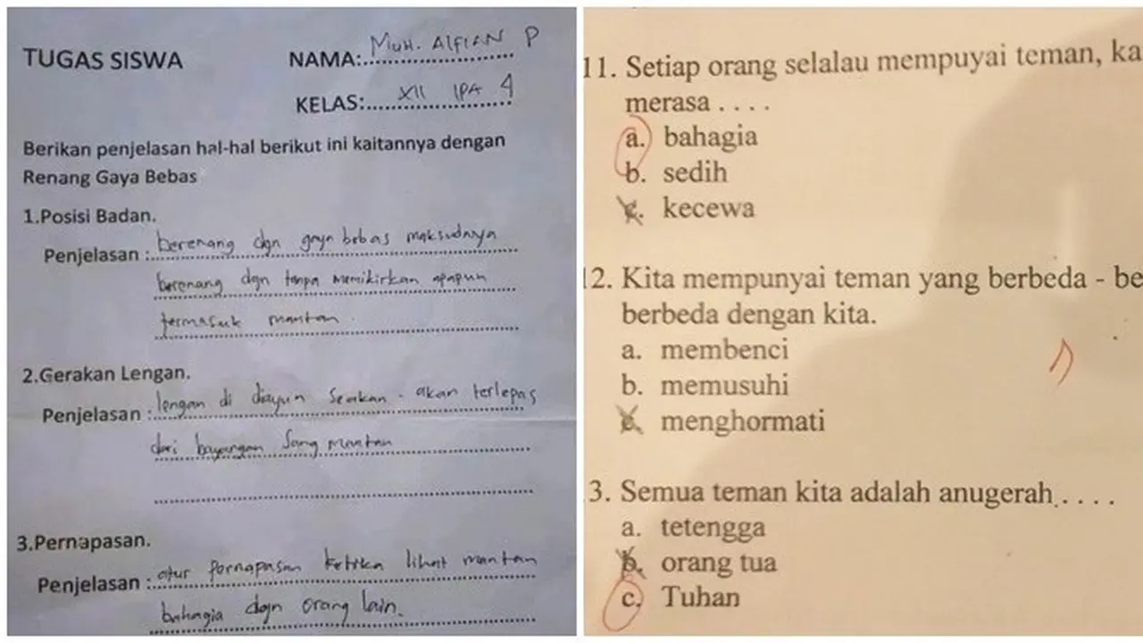 6 Jawaban Nyeleneh Murid Jawab Soal tentang Pertemanan Ini Bikin Ngakak