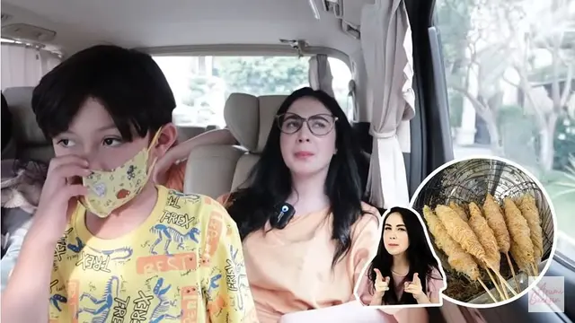 6 Potret Arumi Bachsin Ngabuburit Bareng Anak, Borong Takjil Pinggir Jalan