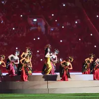 Anggun tampil di panggung final FIFA ASEAN Cup 2026 di Stadion Utama Gelora Bung Karno, Senayan, Jakarta, 5 Oktober 2026. (KLY/Budy Santoso)