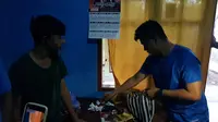 Para pelaku pengedar ganja saat diamankan polisi di Kupang, NTT (Liputan6.com/Ola Keda)