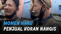 Sang kakek penjual koran tak henti-henti menangis dan mendoakan kebaikan pria tersebut.